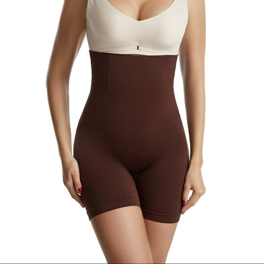 High Waist Lift Hip Corset Underwear - Coffee Color_0